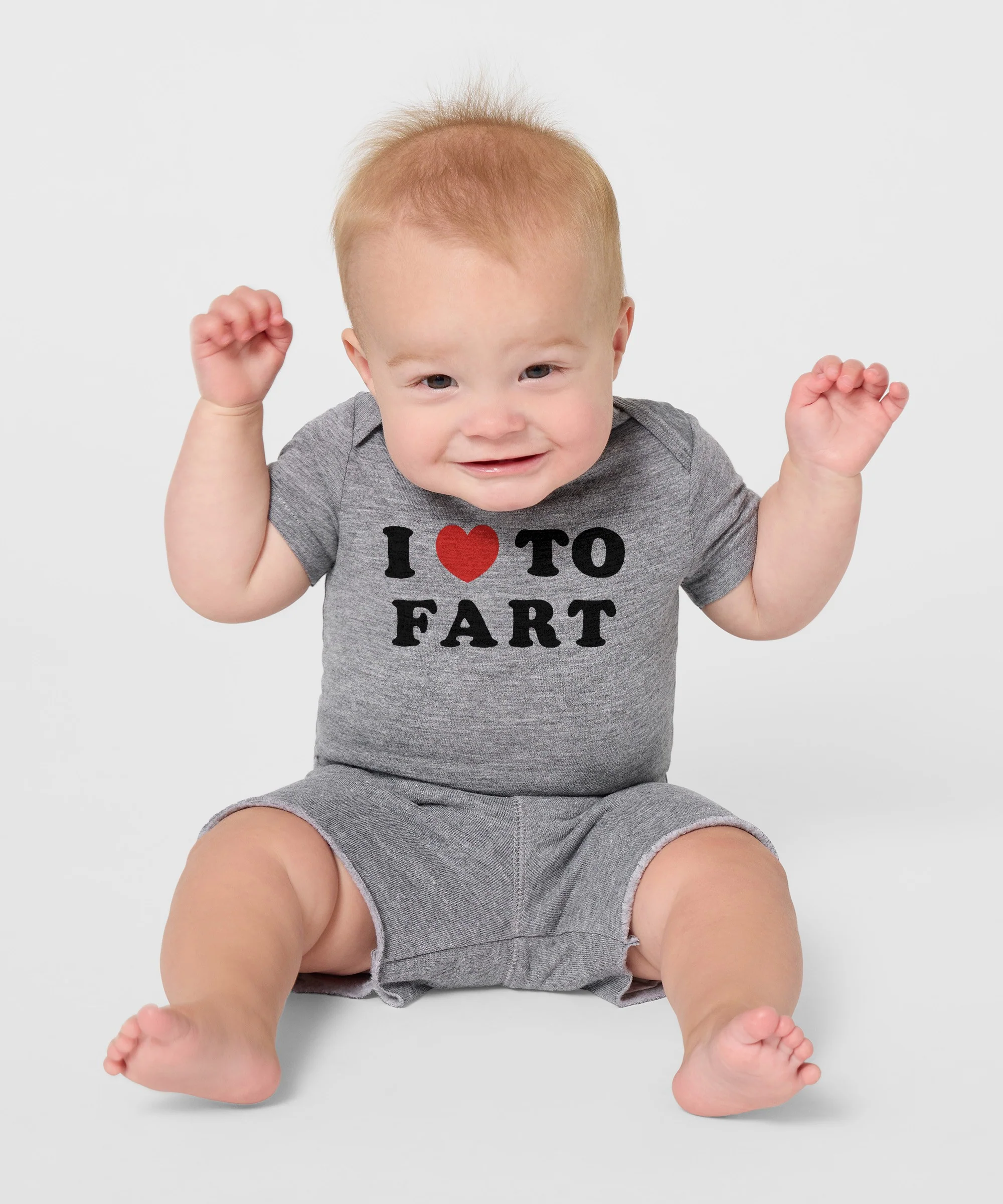 I Heart To Fart Baby One Piece - Image 5
