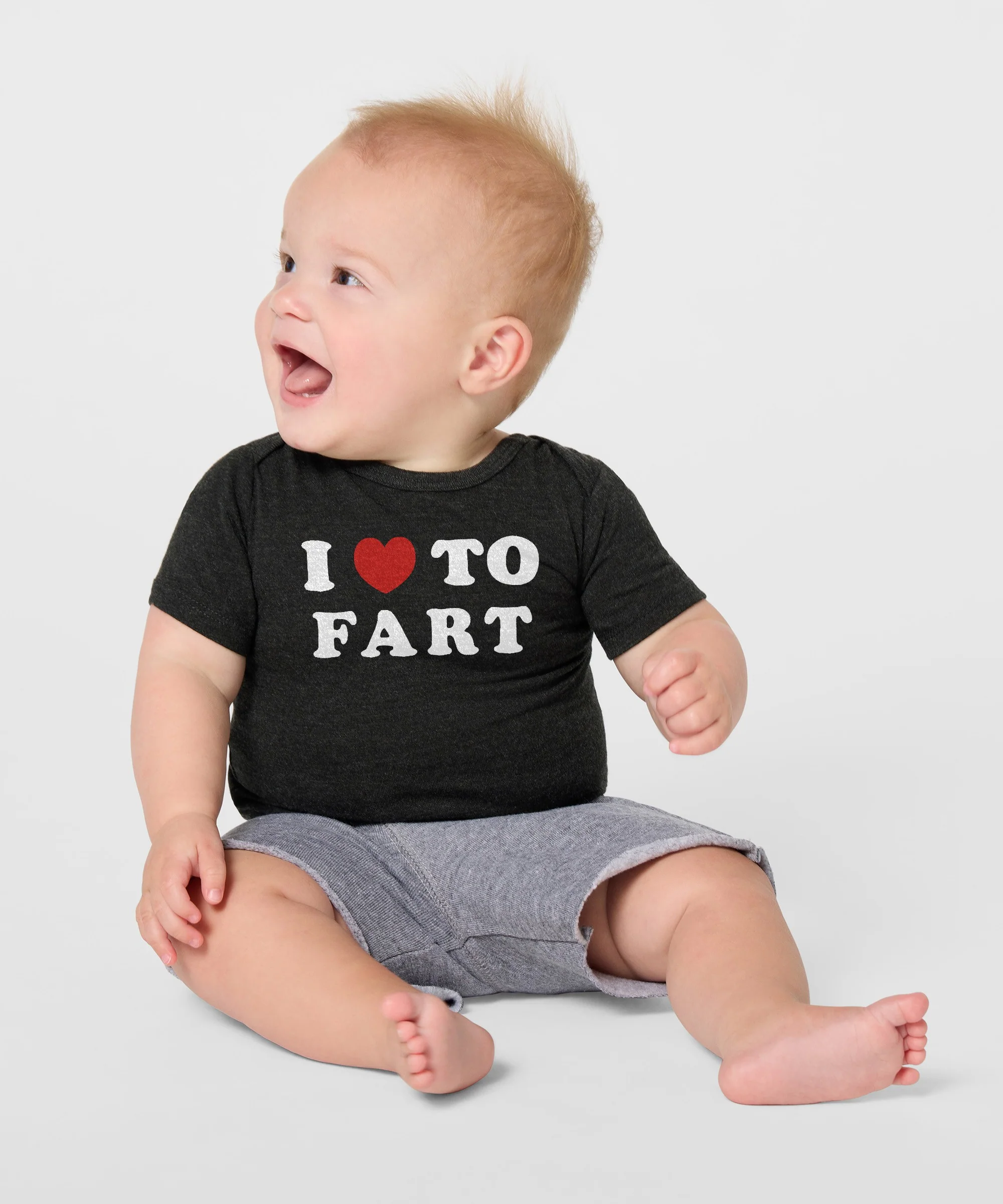 I Heart To Fart Baby One Piece - Image 6