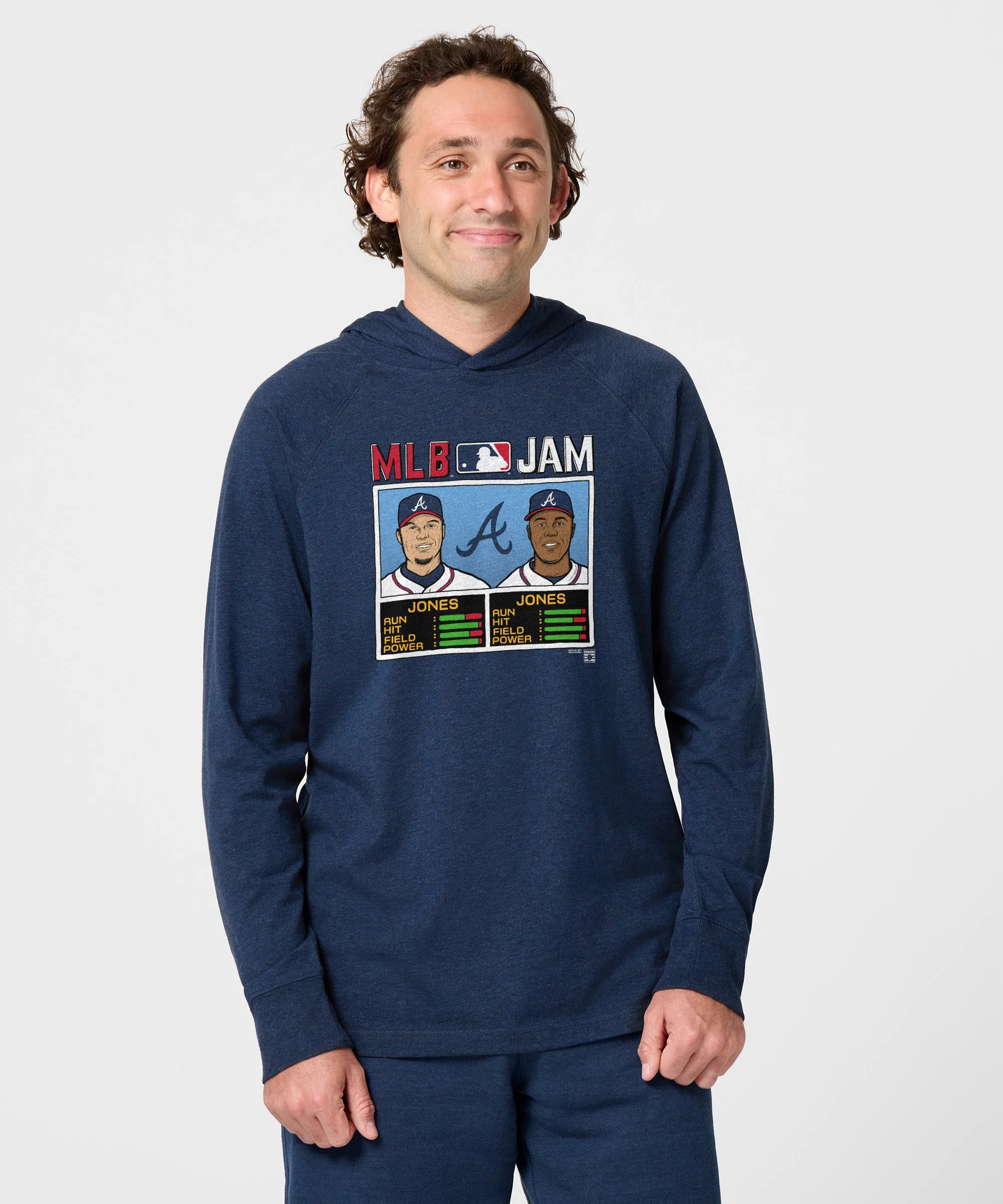 MLB Jam Braves Jones and Jones Lightweight Hoodie - Image 3