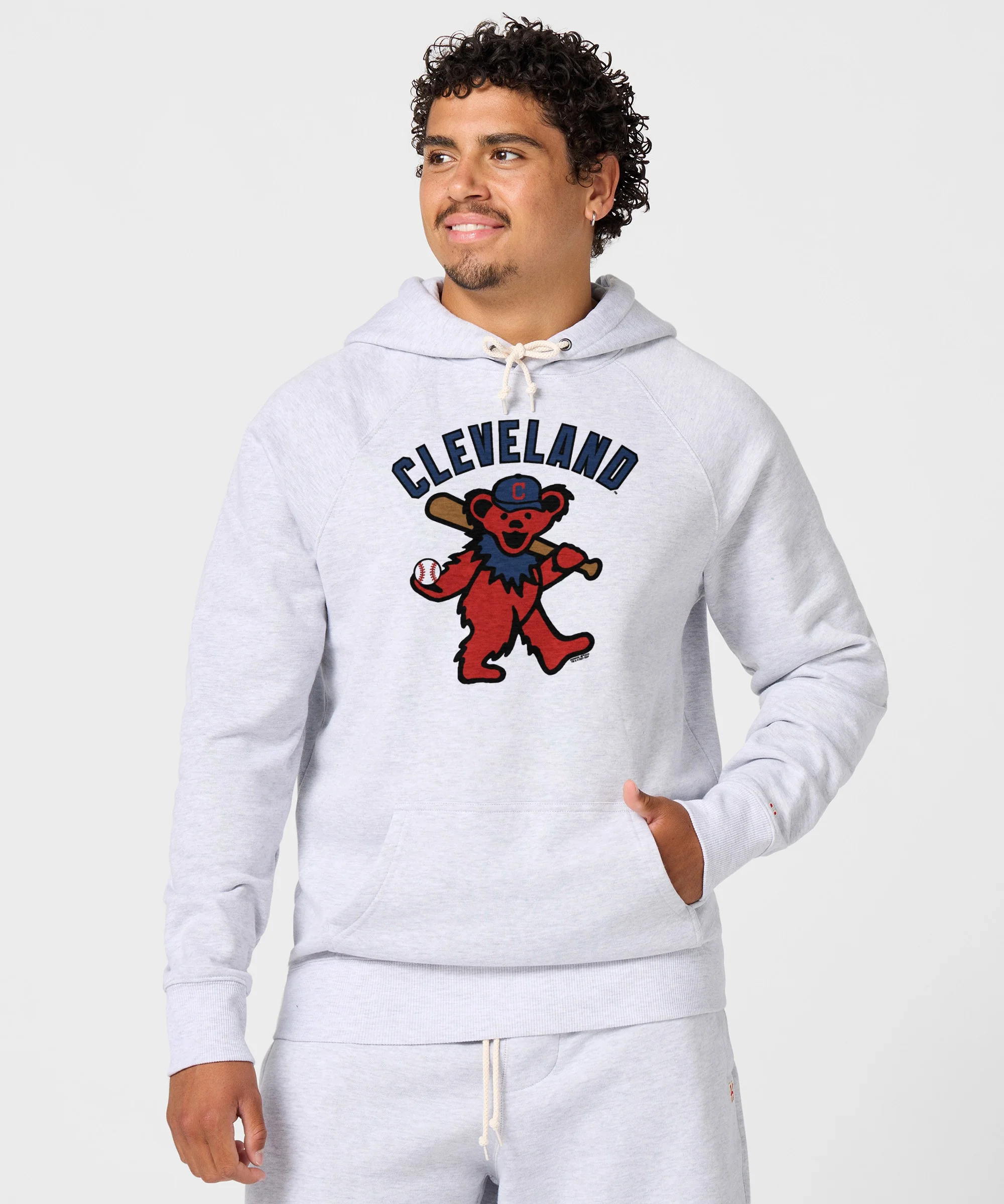 MLB x Grateful Dead x Cleveland Baseball Hoodie - Image 3