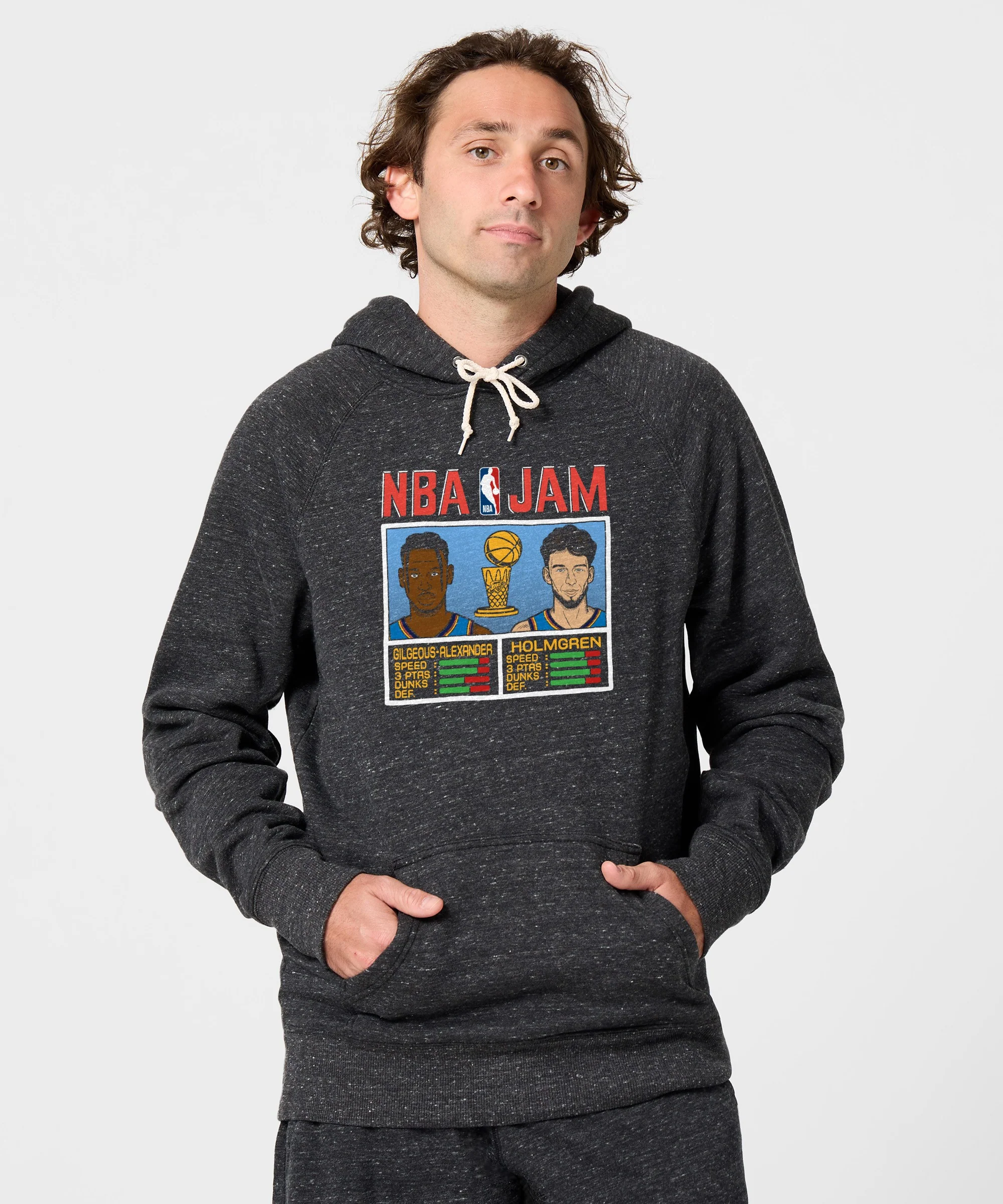 NBA Jam Thunder 2025 Champs Gilgeous-Alexander And Holmgren Hoodie - Image 3