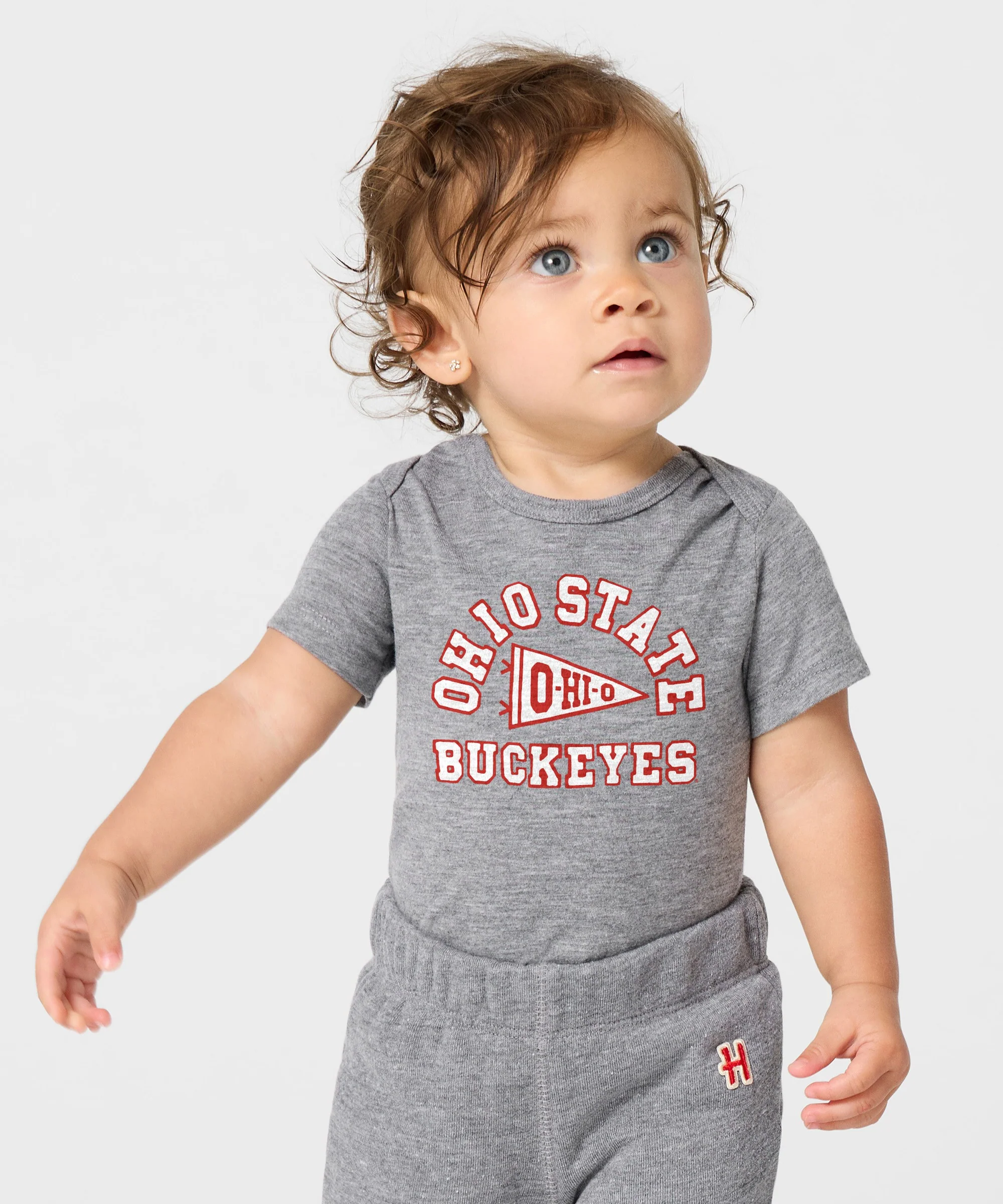 Ohio State Buckeyes Pennant Baby One Piece - Image 3