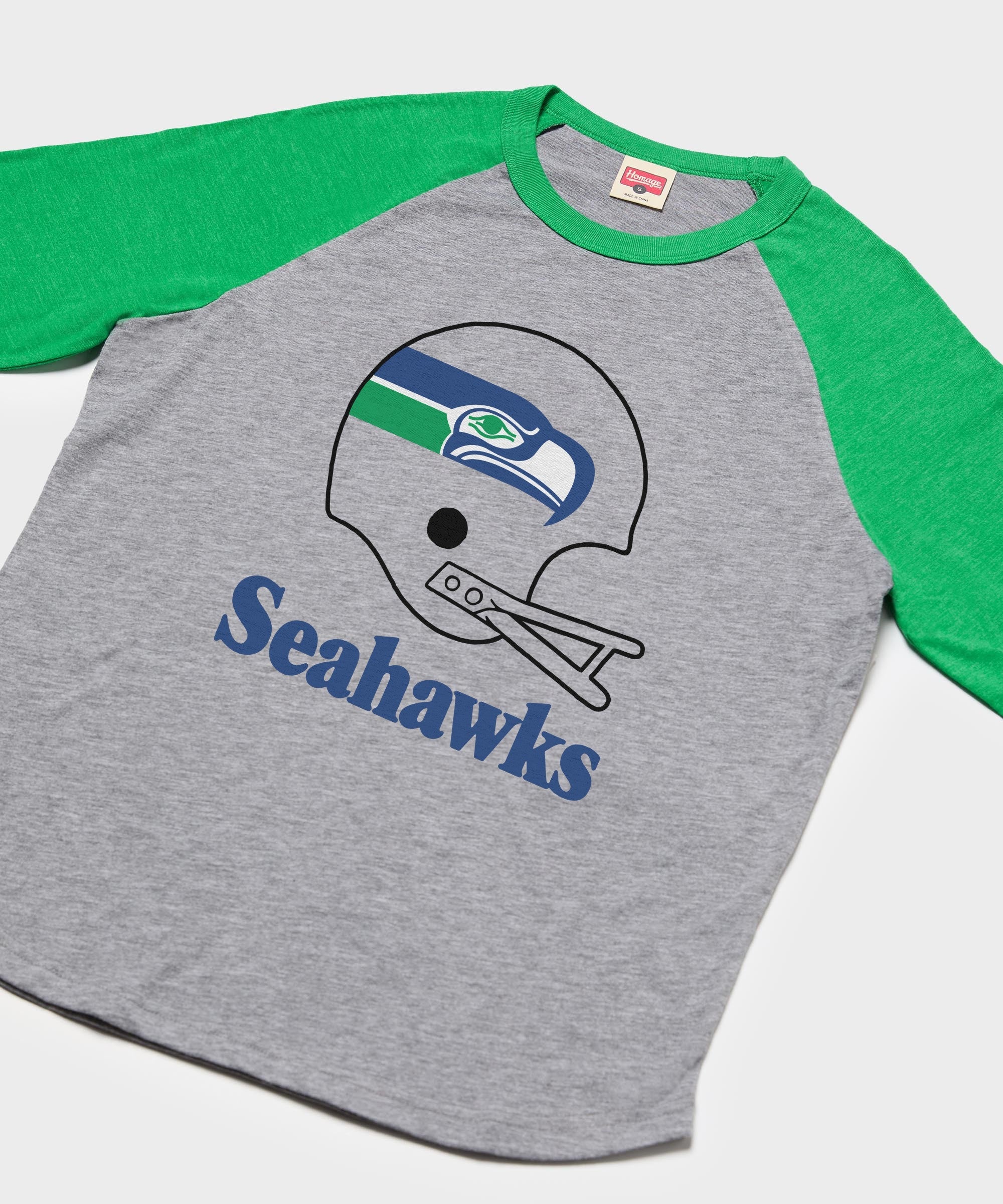 Seattle Seahawks Big Helmet Raglan - Image 2