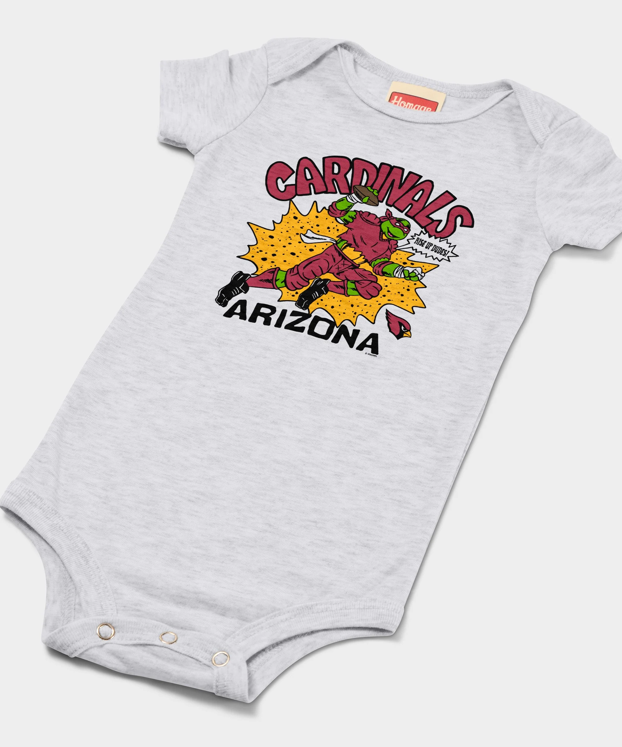TMNT Raphael x Arizona Cardinals Baby One Piece - Image 2