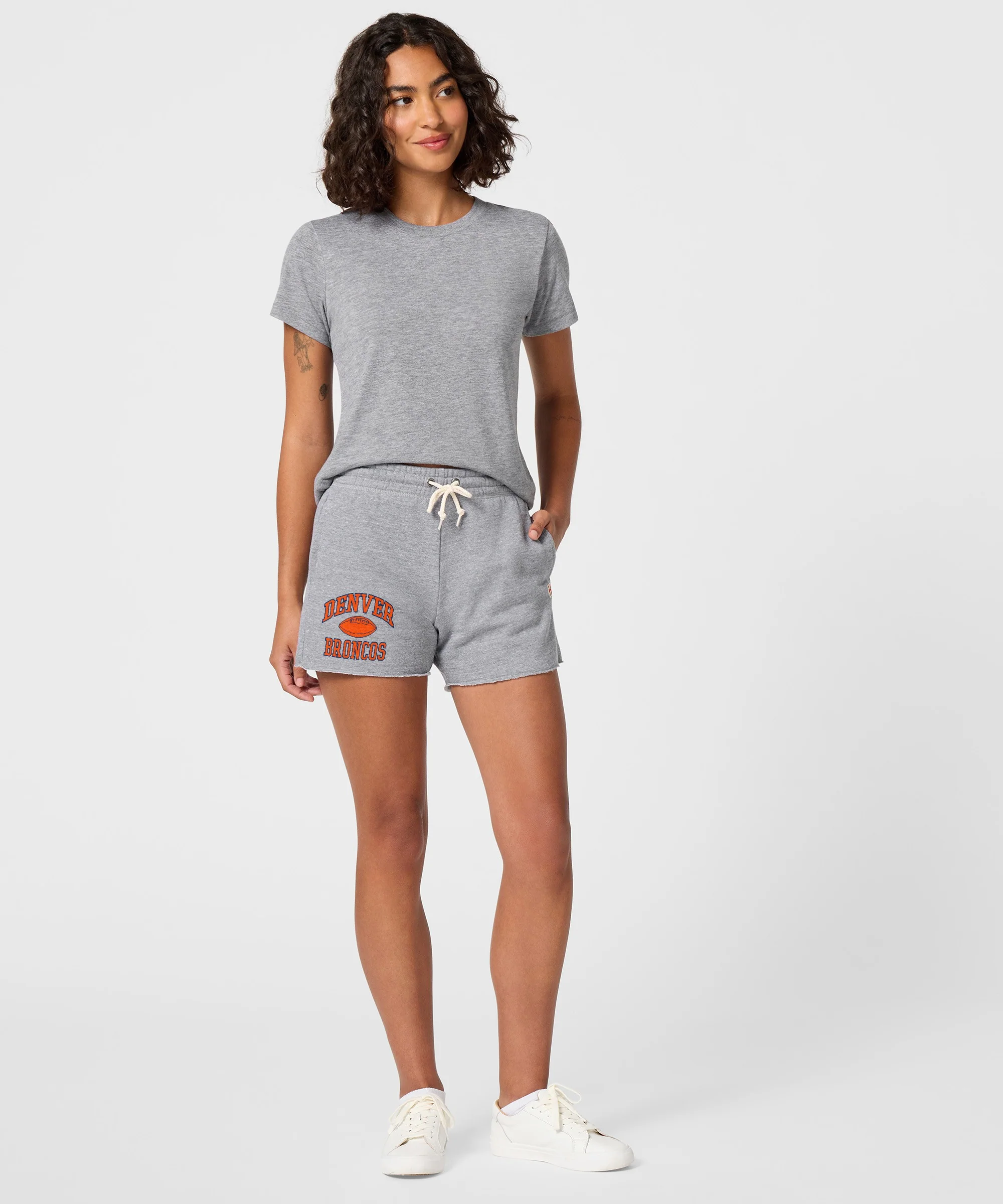 Women's Denver Broncos Gridiron Sweat Shorts - Image 5