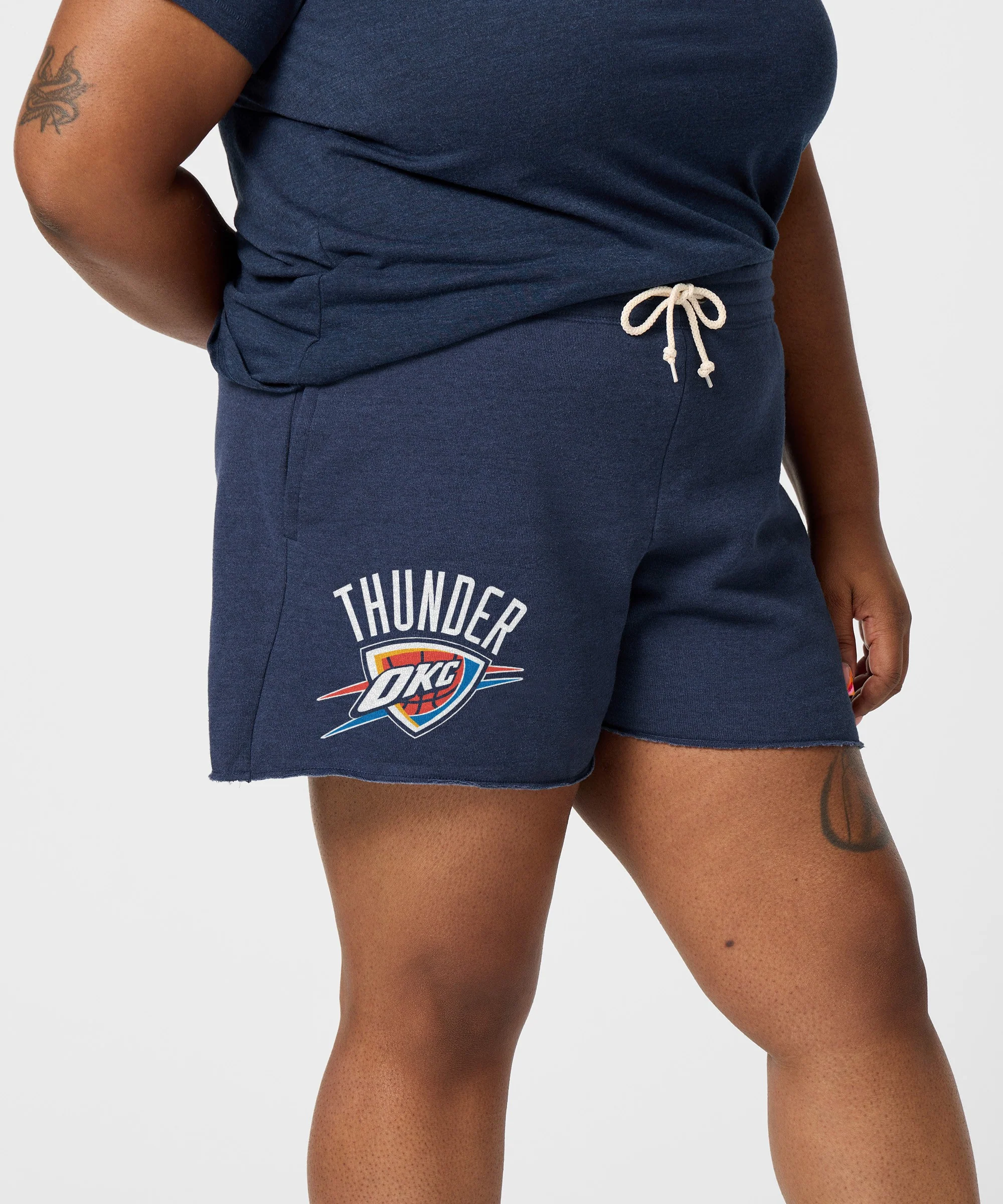 Women's Oklahoma City Thunder Arch Sweat Shorts - Image 3