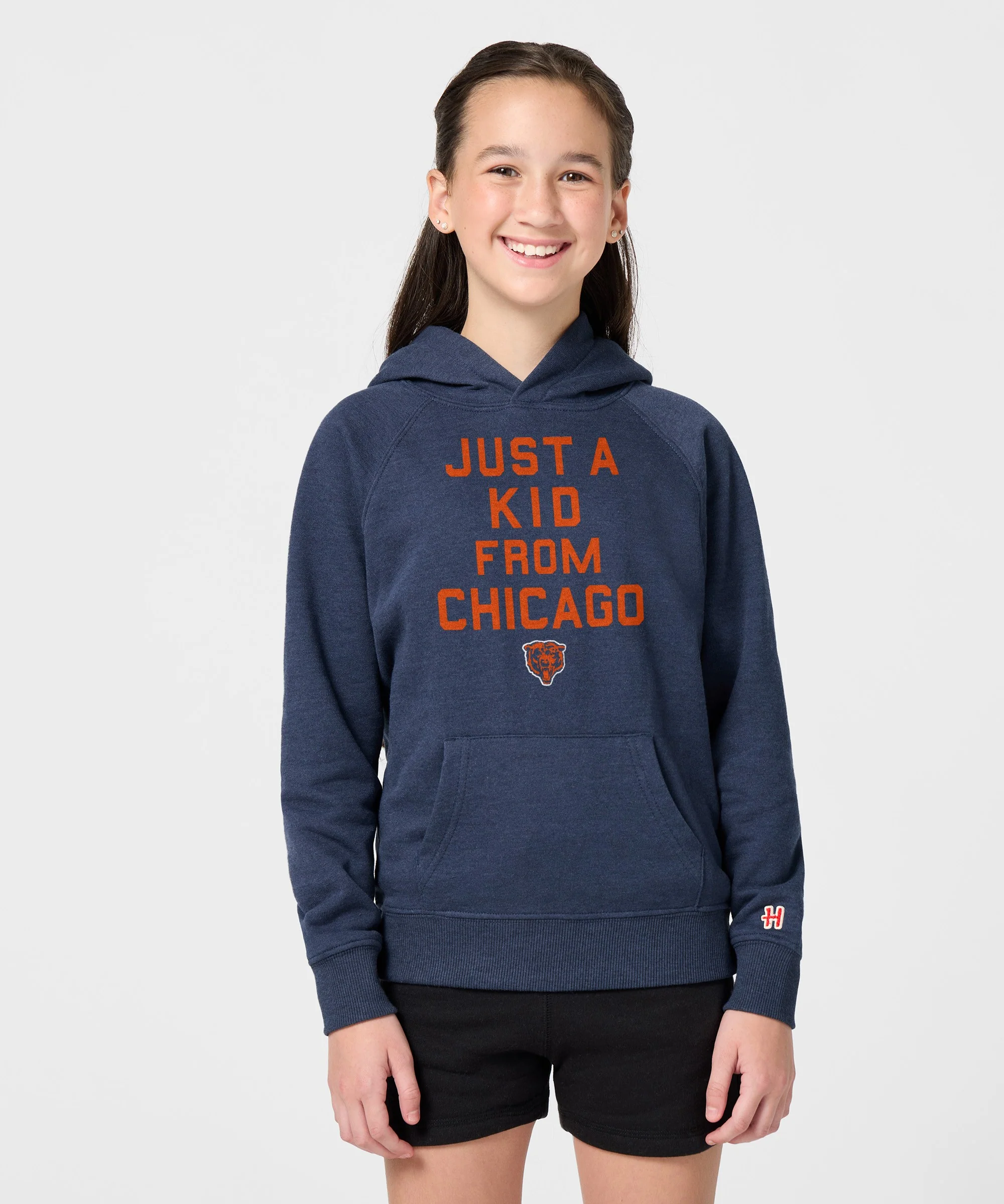 Youth Chicago Bears Just A Kid From Chicago Hoodie - Image 3