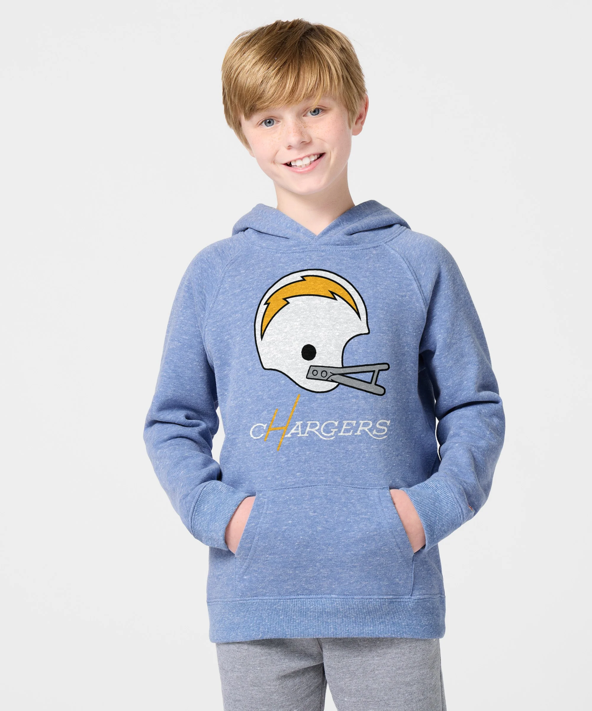 Youth Los Angeles Chargers Big Helmet Hoodie - Image 3