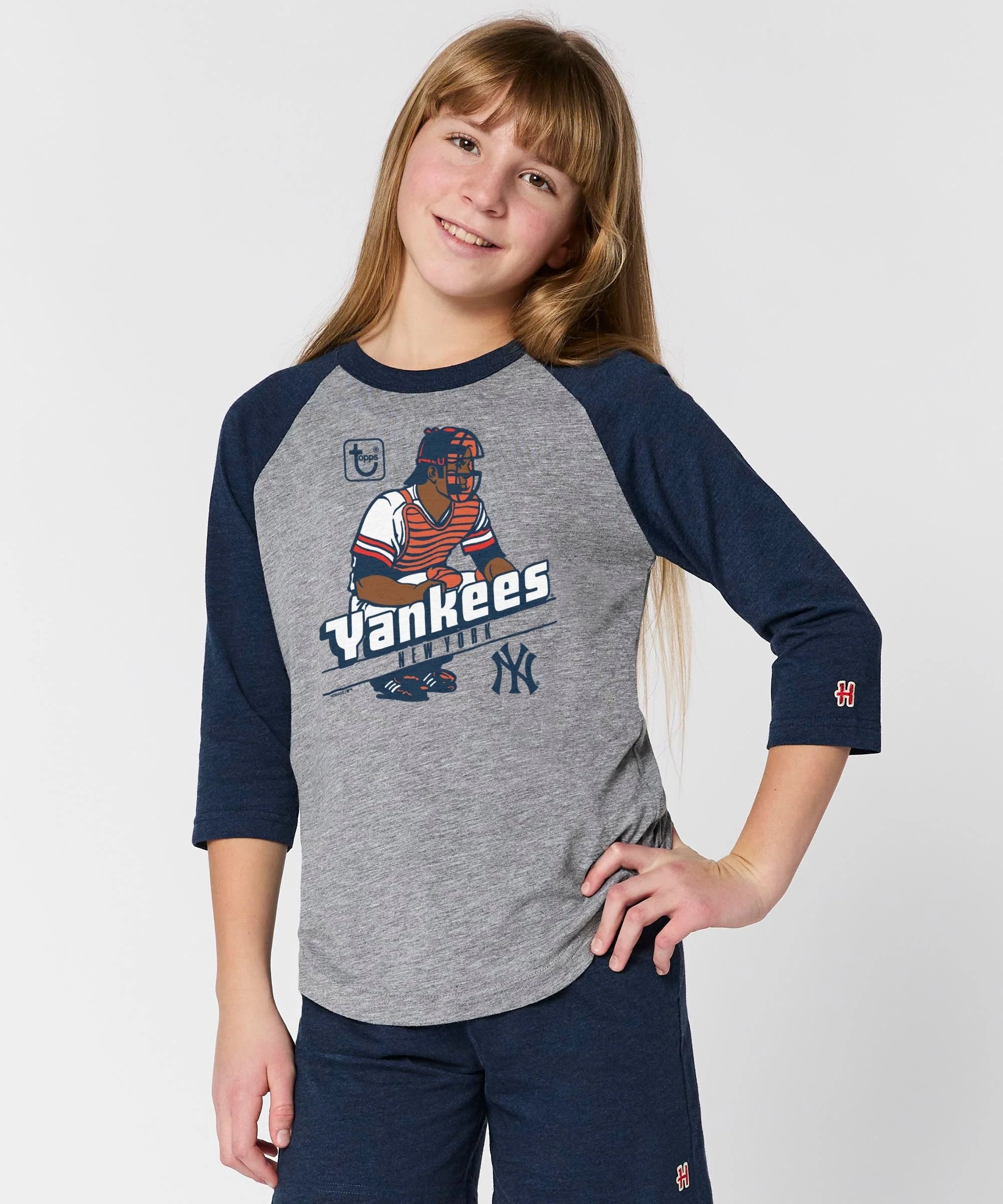 Youth MLB x Topps New York Yankees Raglan - Image 3